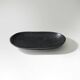 Organic shaped black wooden bowl, 1960s