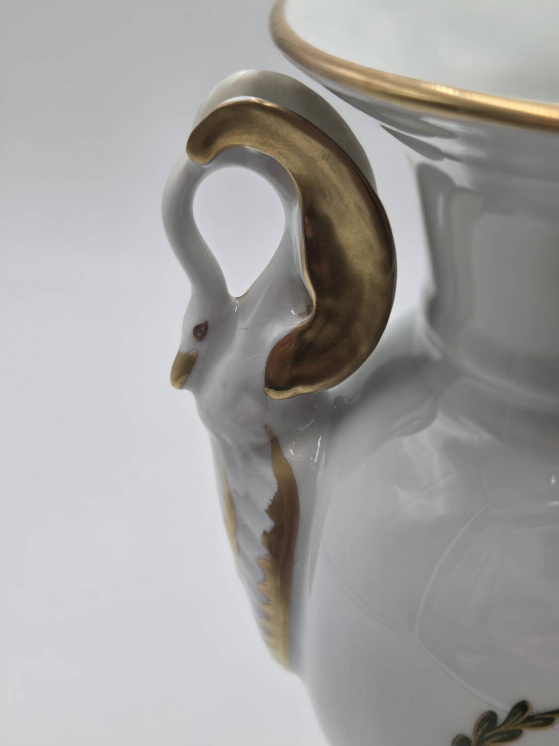 Limoges porcelain vase Castel decorated in the Empire style Saint-Cloud