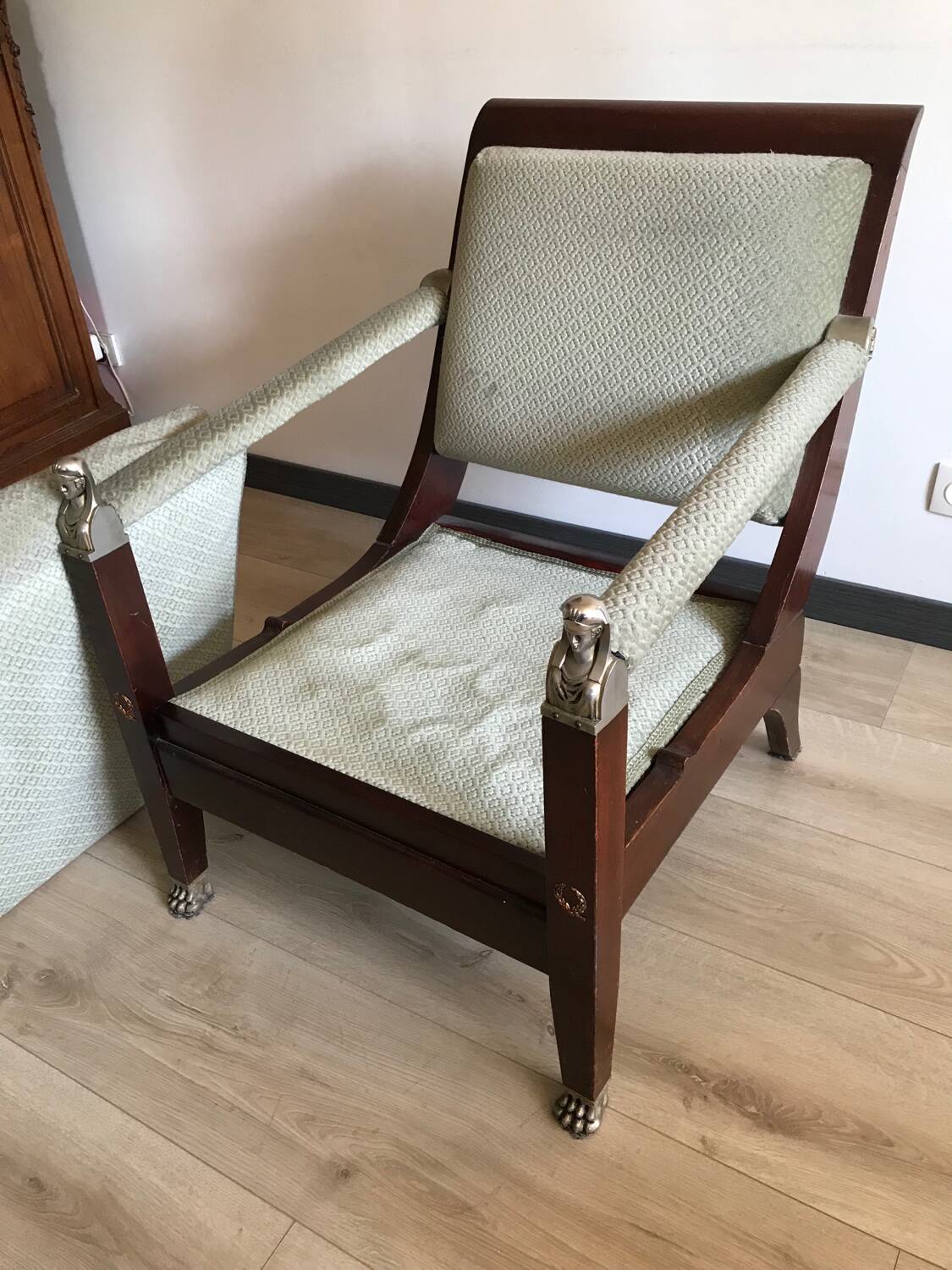 1 Empire style armchair / Consulate period Return from Egypt from the 60s