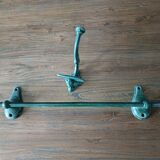 Towel holder and coat hook enameled cast iron