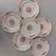 Ensemble de 6 assiettes au décor floral poétique