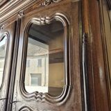 Louis XV period 18th century two-part sideboard in solid oak with glass