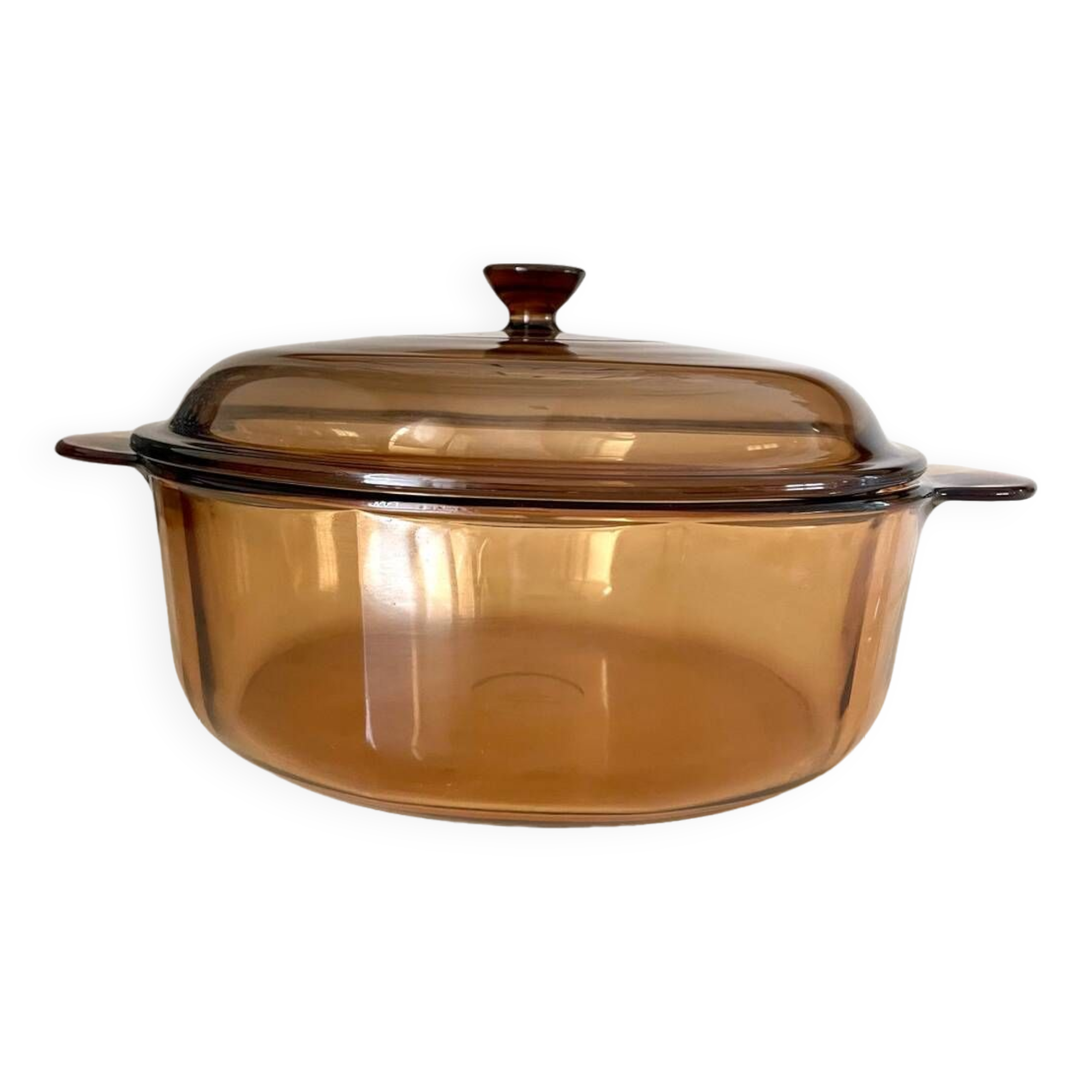 Vintage smoked glass casserole dish Corning France