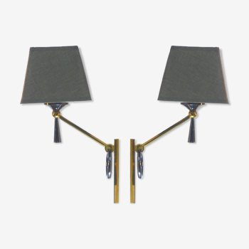 Pair of Lunel wall lights 1950