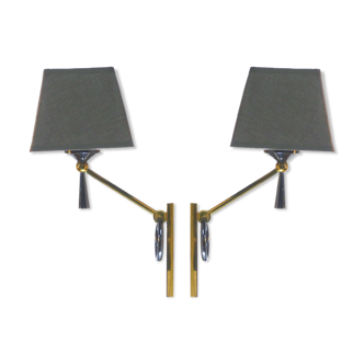 Pair of Lunel wall lights 1950