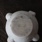 Antique white marble mortar