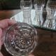 Set of 10 faceted glasses, pressed-molded glass, circa 1950–1960