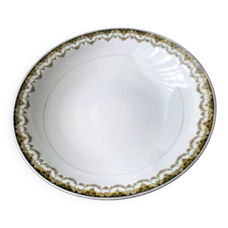 Vegetable dish, old hollow dish in Limoges UML porcelain