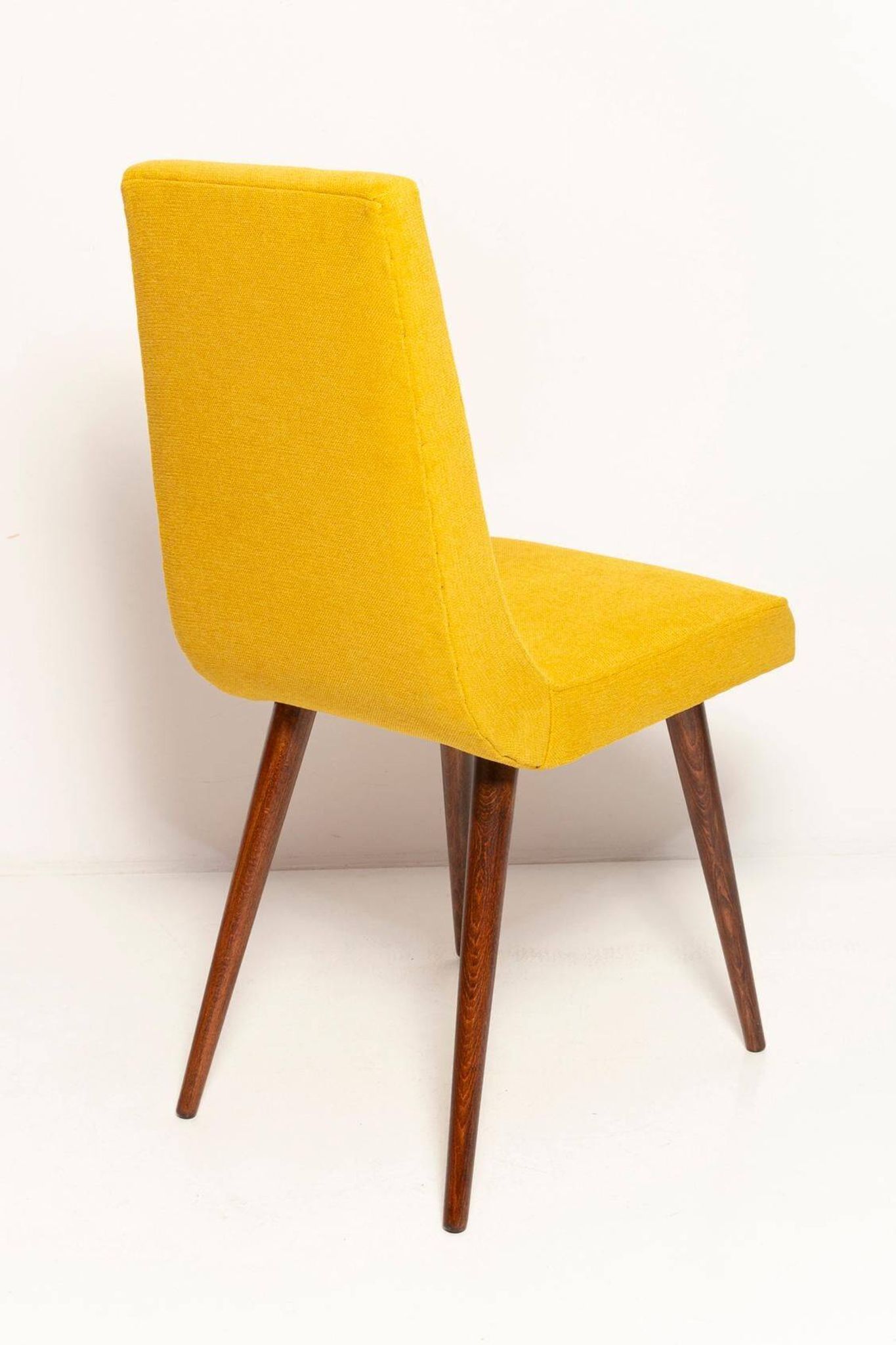 Mustard wool chair from the mid-century, Rajmund Halas, Europe, 1960s.