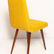 Mustard wool chair from the mid-century, Rajmund Halas, Europe, 1960s.