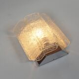 Pair of 'ice glass' wall lamps by Doria Leuchten