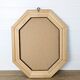 Miroir vintage octogonal en bois massif avec détails sculptés