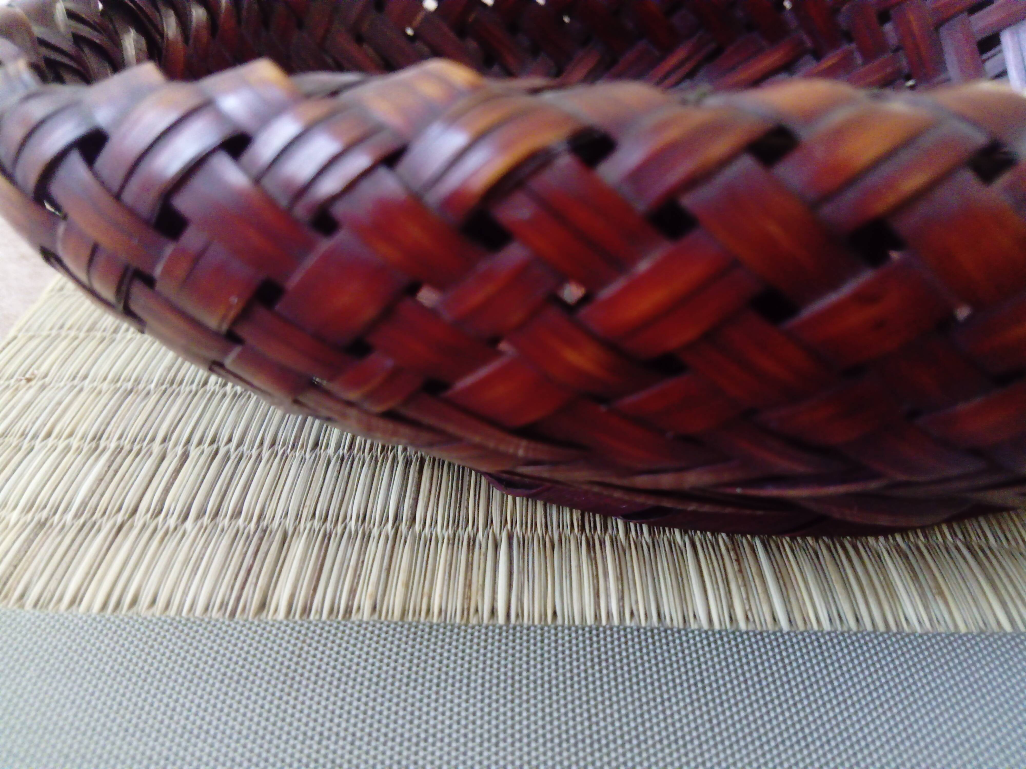 Japanese woven bamboo basket Ikebana