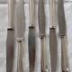 Set of 6 silver metal knives christofle model "america"