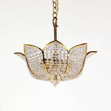 Medium sized crystal glass ‘Tole’ chandelier light by Palwa, Germany 1970’s