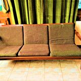 Scandinavian bench 3 seats in vintage teak