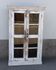 White wooden antique glazed wardrobe