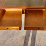 Green leather tray desk