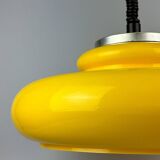 60s 70s ceiling lamp hanging lamp plastic chrome metal space age design