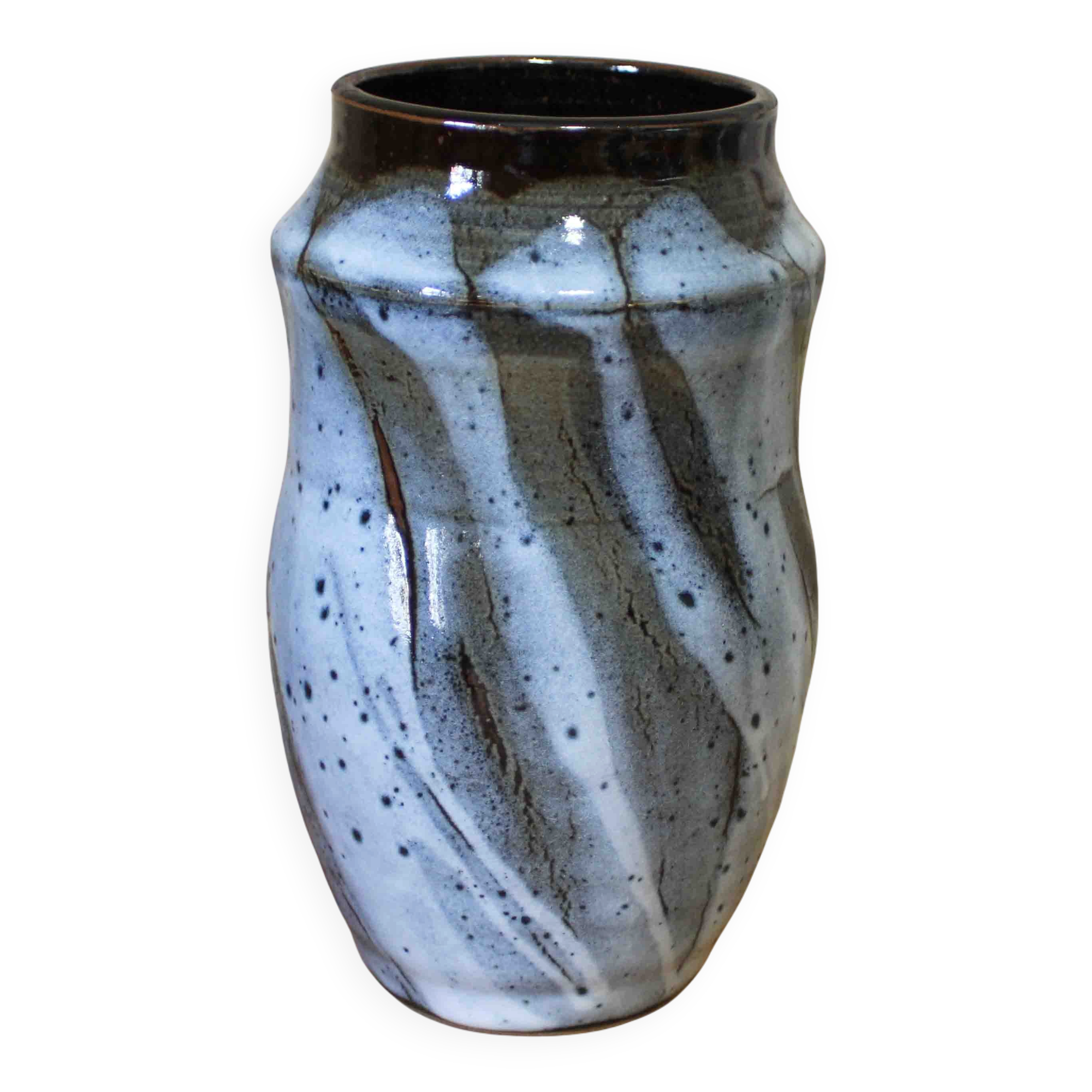 Glazed stoneware vase by Dominique Foa