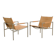 Paire de fauteuils "SZ02" cuir beige naturel par Martin Visser pour Spectru