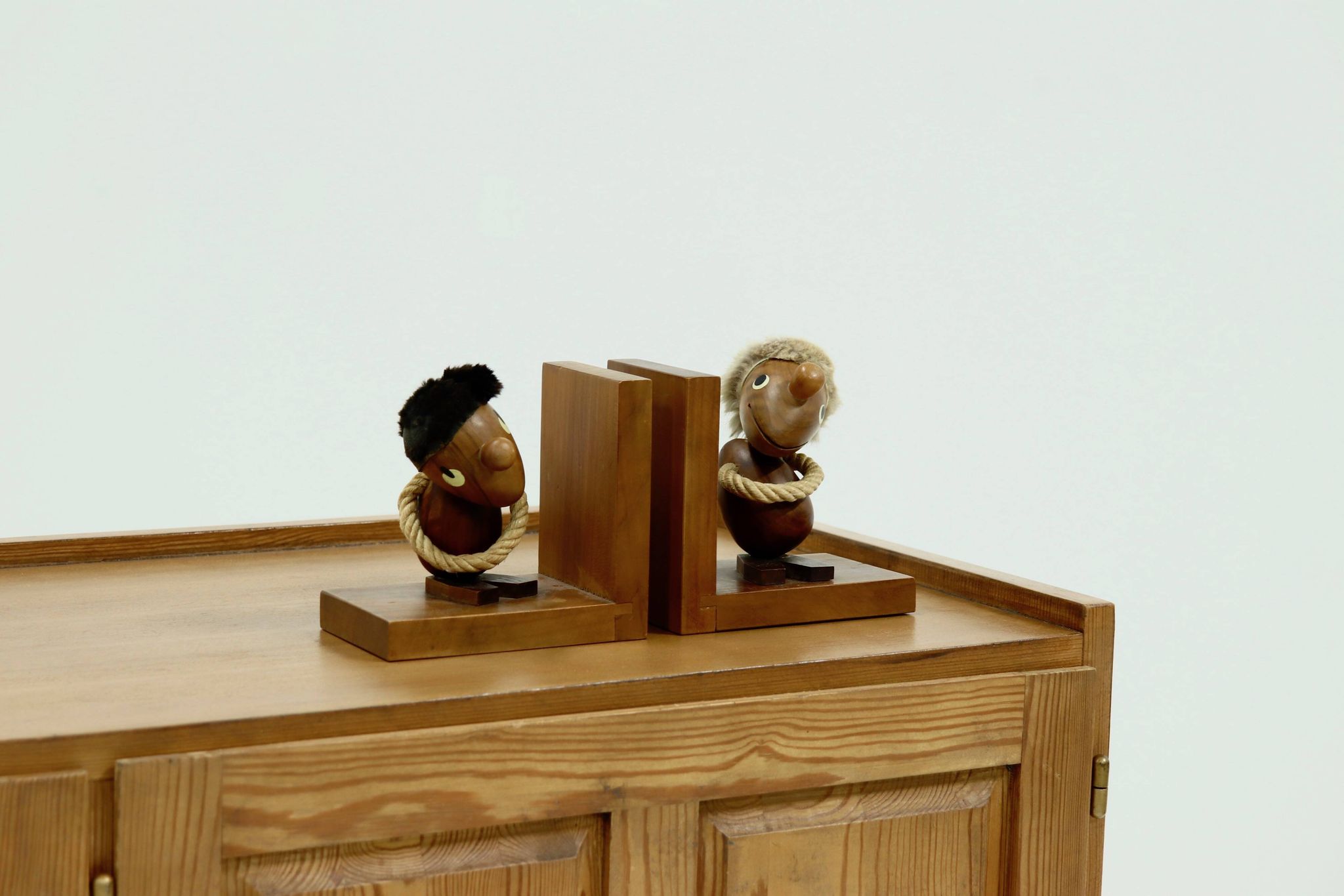 Danish Design Optimist and Pessimist Book Ends by Hans Bolling 1960s
