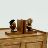 Danish Design Optimist and Pessimist Book Ends by Hans Bolling 1960s