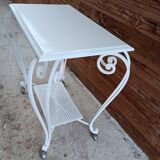 Desserte en bois blanc vintage