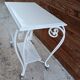 Vintage white wooden serving trolley