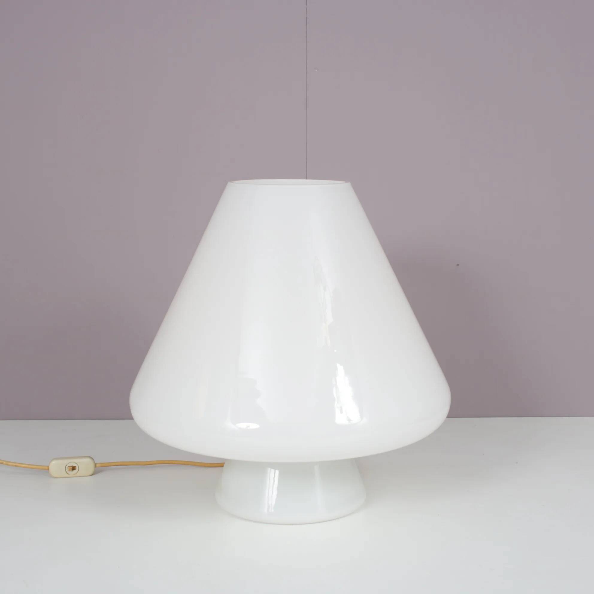 1970s Murano glass table lamp by Venini, Italy