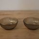 Set of 2 vintage smoky amber glass bowls – Twisted decor