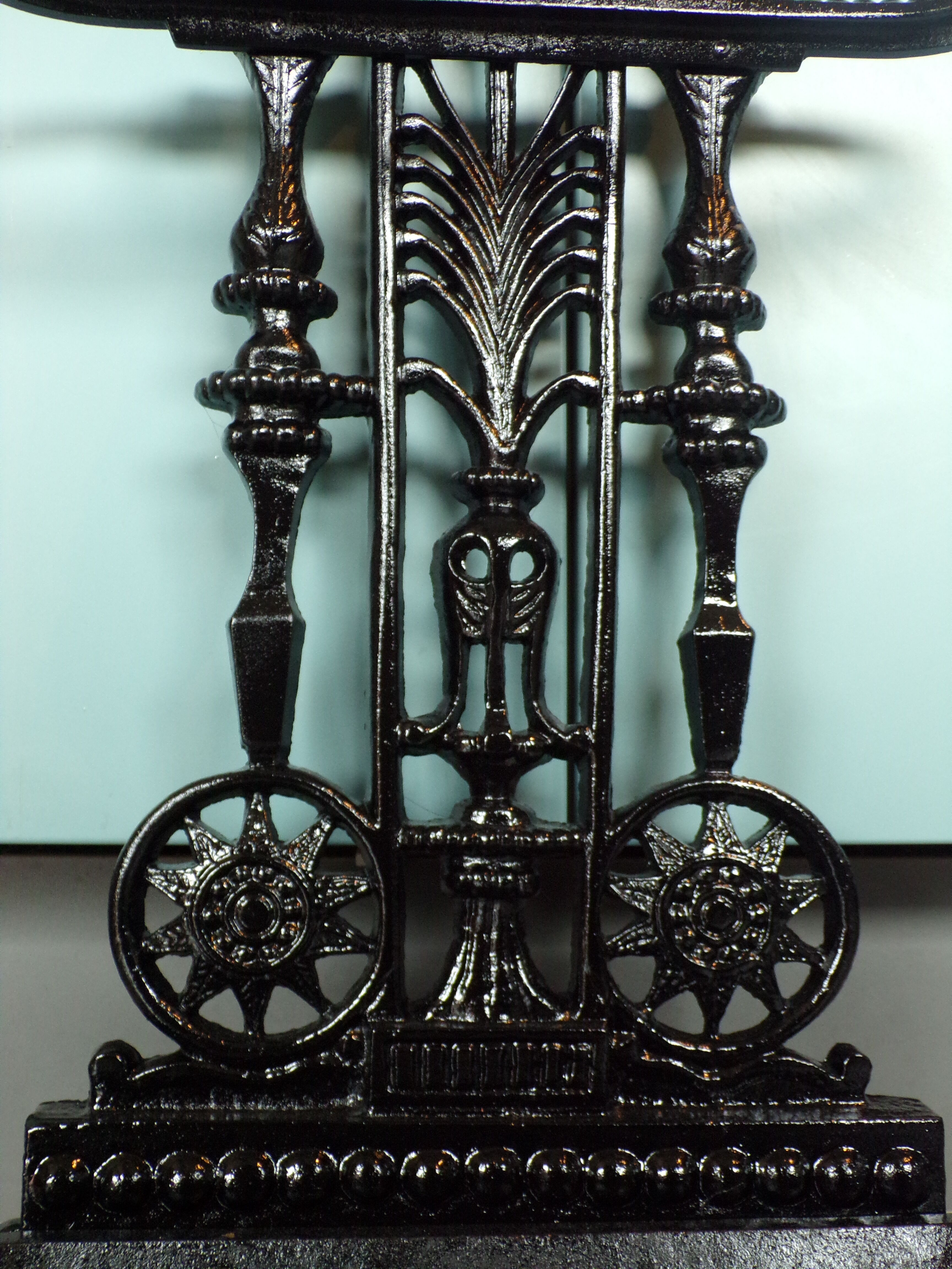 Ancient cast iron umbrella holder
