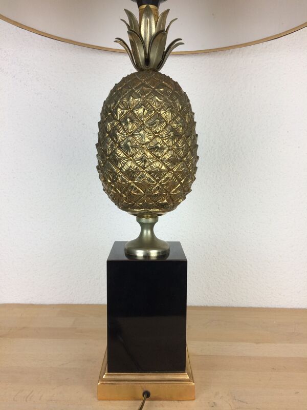 Lampe ananas doré maison Le Dauphin années 70