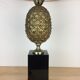 Lampe ananas doré maison Le Dauphin années 70