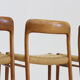 Chaises de salle à manger vintage Modèle 75 par Niels Otto Møller en papercord, ensemble de 6