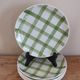 6 plates with appetizers Moulin des Loups Vichy, green tiles
