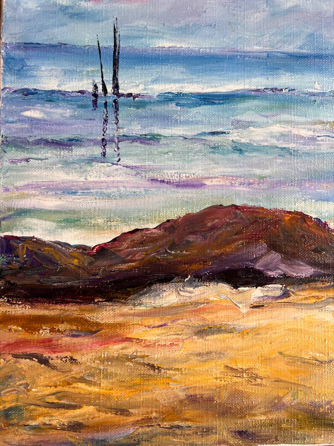 Sea landscape painting