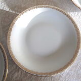 5 assiettes creuses porcelaine blanche