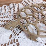 Old brass turtle trivet