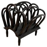 Newspaper Stand in Stained Beech Bentwood from Thonet, Austria, 1900s