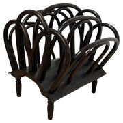 Newspaper Stand in Stained Beech Bentwood from Thonet, Austria, 1900s