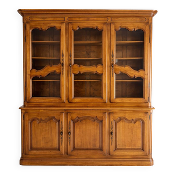 Library in solid cherry wood in Louis XV style