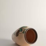 Art Nouveau Flower Motif Earthenware Vase by Sala, Sweden 1920s