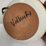 Ceramic ball lamp leaf decoration Olivier Roy Vallauris