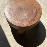 Quadripod coffee table in solid wood monoxyl natural color (dark)