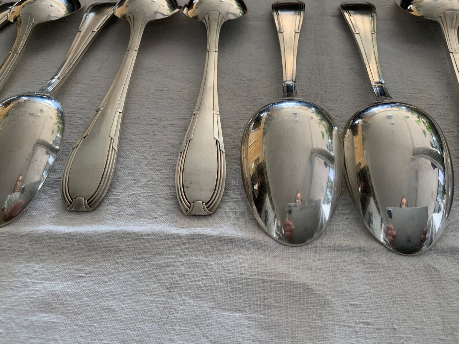 12 silver-plated spoons