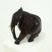 Large Mahogany Sculptural Elephant 1970s