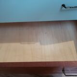 Vintage wood and blue chest of drawers