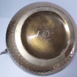 Large art deco stamped brass planter