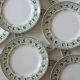 12 flat plates in iron earth model "Mulberry" Saint Amand and Hamage early twentieth century